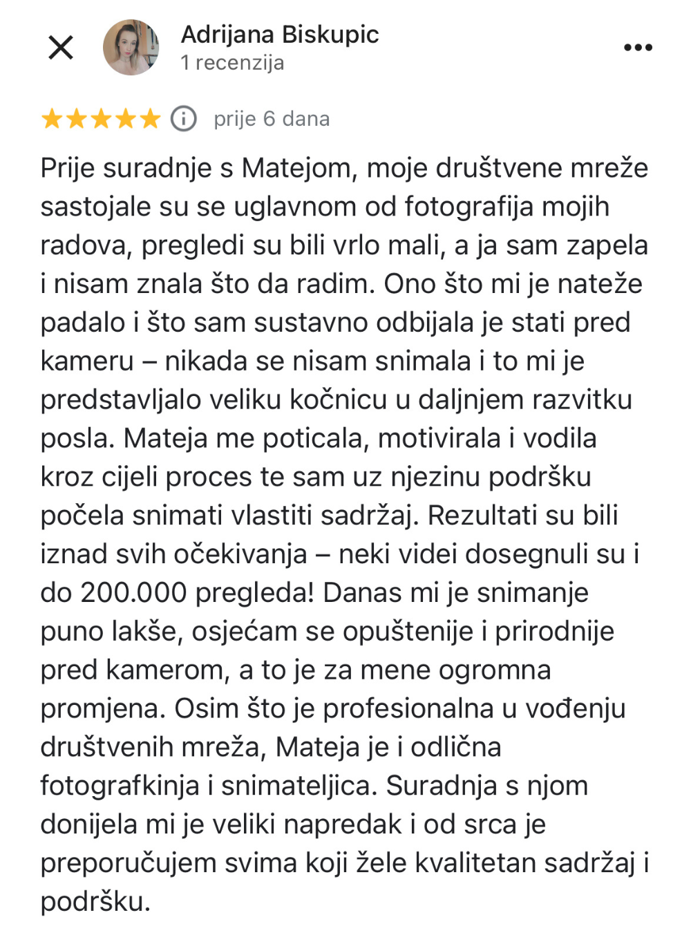 Recenzija klijenta