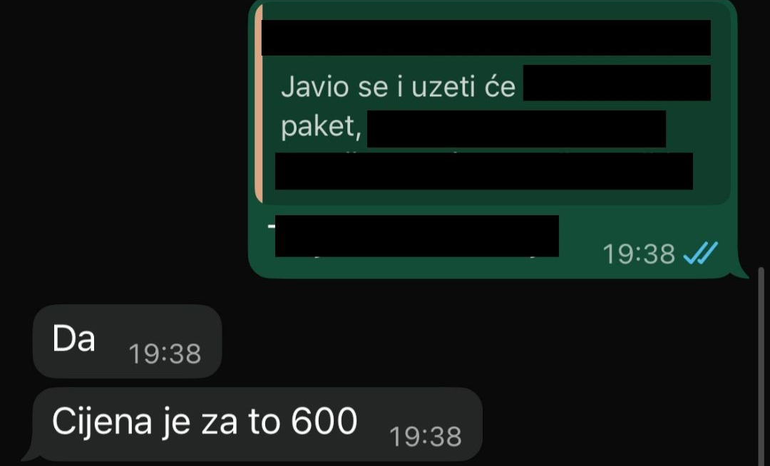 Recenzija klijenta — potvrđena cijena od 600 eura